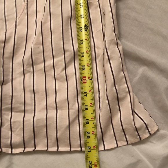 Retro Pink & Brown Striped Wrap Shirt - Picture 10 of 13